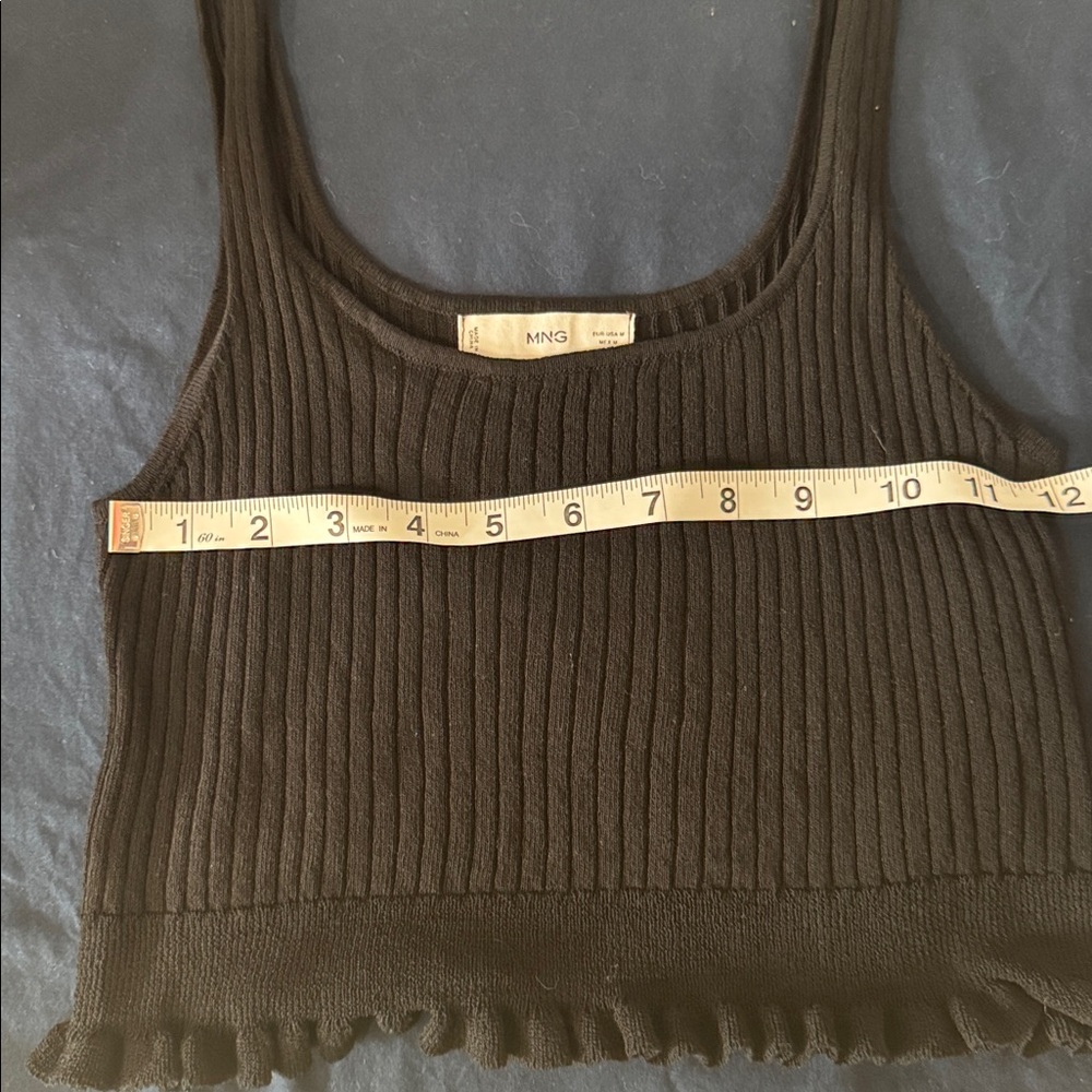 Mango Black Ribbed Tank Top - Picture 4 of 6
